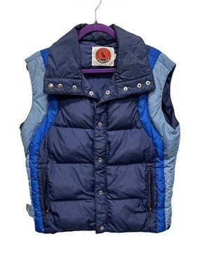 Vintage 70s Mountain Goat down vest men’s large button up Kelso